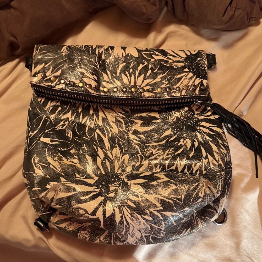 Patrica Nash Luzille Western boho sunflower Print Backpack